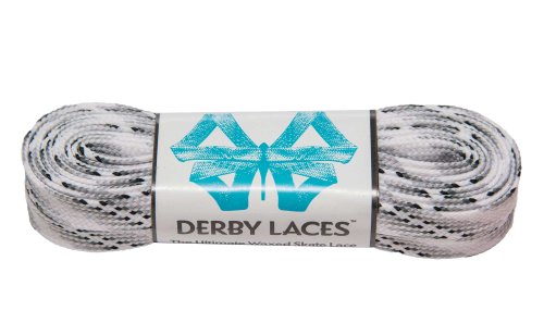 Derby Laces Smoke 96 Inch Waxed Skate Lace for Roller Derby, Hockey and Ice Skates, and Boots