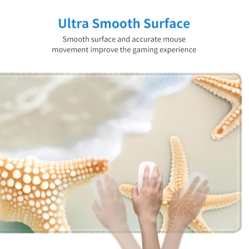 Tapis de clavier Beach Starfish de qualité supérieure avec base antidérapante - 5