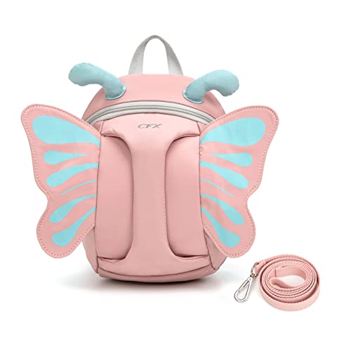 Image of CFX Backpack Leash for toddlers Anti Lost Toddler Leash with Safety Handle, Attractive child backpack leash(Pink Butterfly)