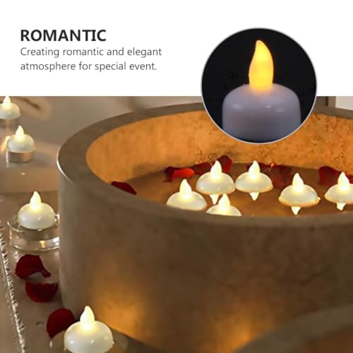Velas LED flotantes para decorar bodas y estanques con luz cálida 5