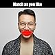 NYGGTYK 2 Stück Wurstlippenmasken, Rote Wurstlippenmasken, Streich-Requisiten, Gummimasken, Cosplay-Masken, Unterhaltungsmasken Für Shows, Magie Und Partys