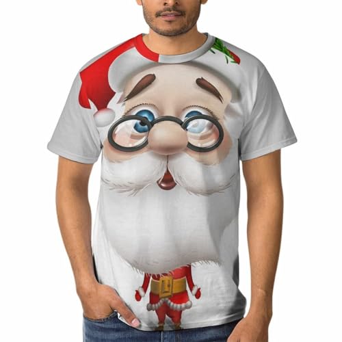 T-shirt homme manches courtes col rond imprimé Père Noël