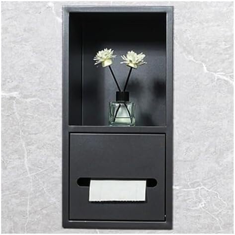 Niche de douche acier inoxydable encastrable finition noir mat pour douche haut de gamme