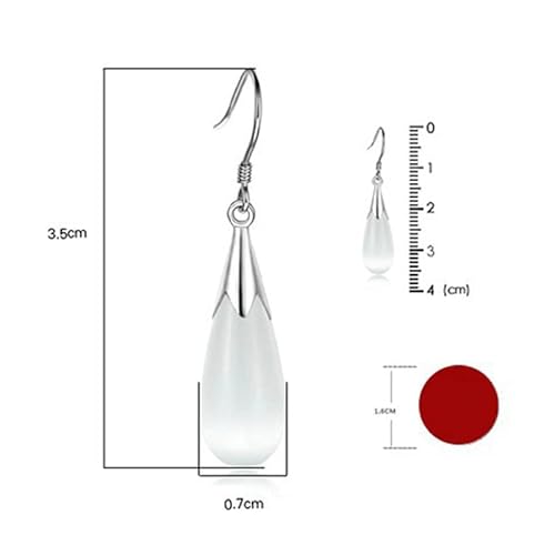 Teardrop Earrings For Women Dangle Plated Silver Nickle Free Earrings For Women Girls Teens Charm Gifts (Water_Drop_White) #TOP4