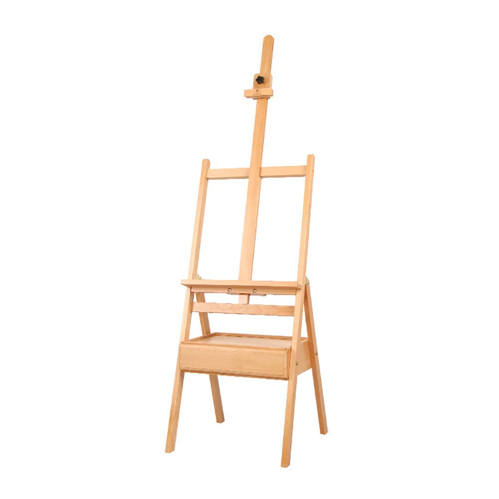 QUSYZD Easels Beech Easel Box Drawing Stand Solid Wood Sketch Easel Art Painting Display Stand with Drawers Tripod Painting Rack Art Supplies,