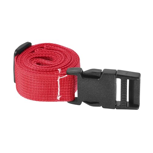 Image of M METERXITY 1 Pack Luggage Straps- Travel Baggage Accessory Adjustable Suitcase Belt with Quick Release Buckle, Apply to Travel (1.5 Meters, Red)