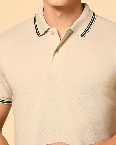 Image of INKKR Men's Solid Polo Neck Half Sleeve Stylish T-Shirt Combo (Size-L)