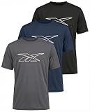 Reebok 3 Pack Boys' Dry Fit T Shirts Crew Neck Athletic Youth Kids Sports