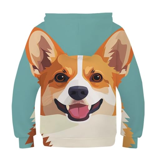 Sweat à capuche imprimé 3D enfants pullover manches longues 8-10 ans - 2