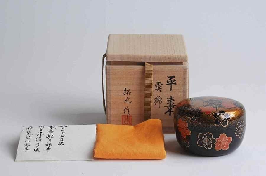 Amazon.co.jp: 輪島塗蒔絵師日野拓也作雲錦平棗茶道具村木華邨
