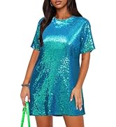 ENOPINK Women Sequin Dress for Birthday Party Backless Club Glitter Sparkly Dress Sequined Summer...