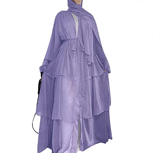 Abaya ouverte en mousseline Dubaï caftan moderne pour femme