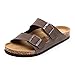 FITORY Mens Sandals, Arch Support Slides with Adjustable Buckle Straps and Cork Footbed for Summer Brownish Yellow Size 10.5