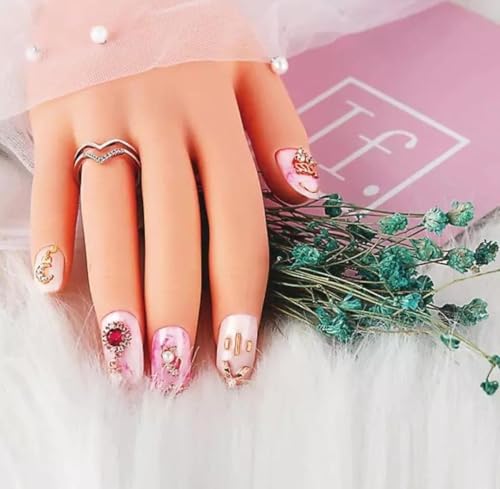 Image of Practice Fake Nails Hand Acrylic Flexible Bendable Mannequin Rubber Hand Manicure Training Hand For Nail 1-Pcs