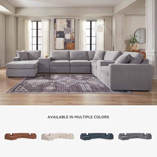 Image of Signature Design by Ashley 8-Piece Modular Sectional with Chaise, Gray