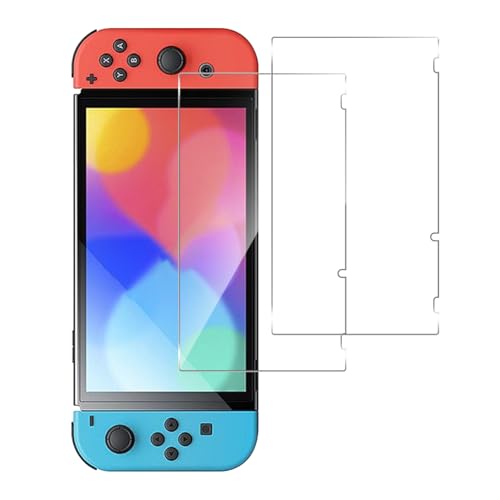 対応 Nintendo Switch ガラスフイルム 【2枚セット-国産AGC旭硝子 - 高 品質 】 対応 Nintendo Switch フイルム 液晶 保護フィルム 強化ガラス シール さらさら ケース 【 日本旭硝子素材採用 硬度9H 耐衝撃 飛散