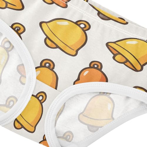 Girls' Panties Toddler Cotton Underwear for Kid Bells Pattern in Sizes 2T,3T, 4T, 5T, 6Y and 8Y4
