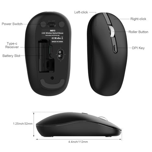 Image of cimetech Wireless Mouse USB C, Compatible with MacBook /Windows Laptop /PC /Computer