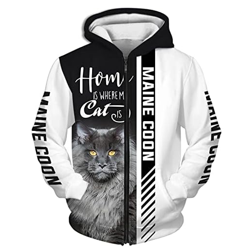 JesUsAvila Huvtröjor jackor t-shirt byxor shorts cardigan tunn 3D Maine Coon tryck pullover män och kvinnor vardaglig polyestertröja