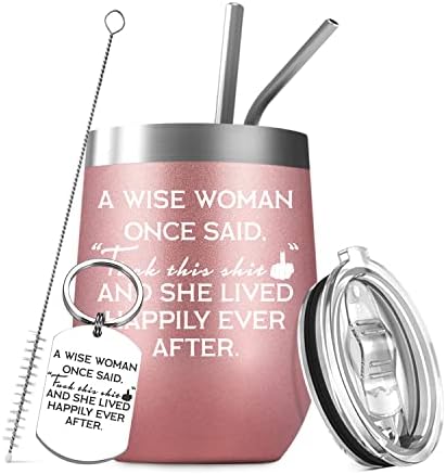 Funny Gifts for Women - Unique Gifts for Mom, Wife, Sister, Daughter - Best Friend, BFF Gifts - Friendship, Divorce, Retirement, Birthday Gifts for Women, Teachers, Coworkers - 12oz Wine Tumbler
