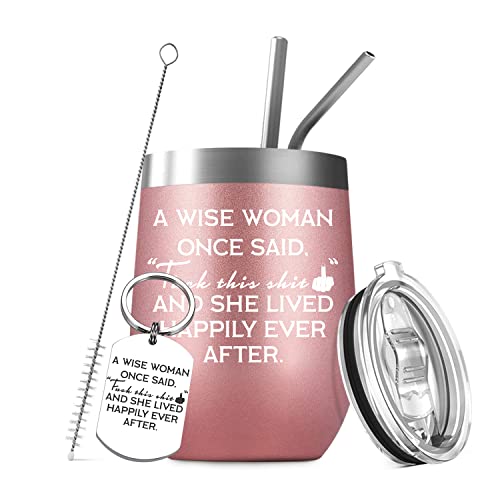 Funny Gifts for Women - Unique Gifts for Mom, Wife, Sister, Daughter - Best Friend, BFF Gifts - Friendship, Divorce, Retirement, Birthday Gifts for Women, Teachers, Coworkers - 12oz Wine Tumbler