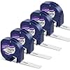 5 X Plastic Clear Label Maker Refills Replacement for Dymo Letratag Refills, Compatible with Dymo Label Maker Refills 12mm x 4m Letratag Replacement for Letra Tag for LT100T LT100H QX50