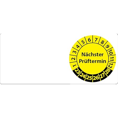Prüfplaketten 2026-2031 - 1000 Stück Auf Rolle