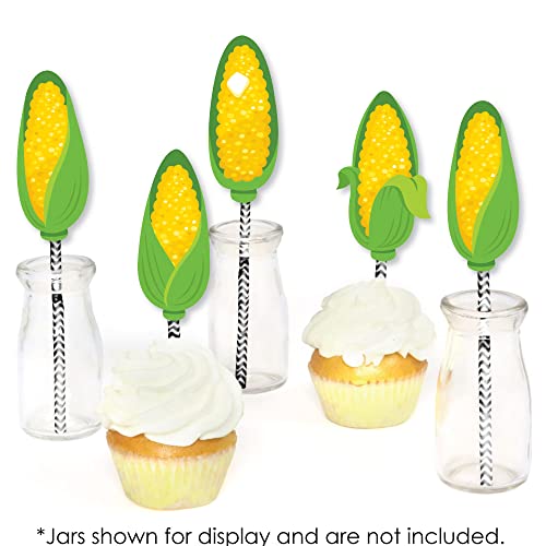 Set de 24 pitillos de papel decorativos rayados para fiesta miniatura 4