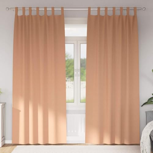 Rideau occultant marron clair 260 x 140 cm en polyester de qualité supérieure - 2