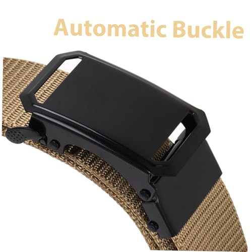 Men's Adjustable Ratchet Belt Breathable Outdoor Canvas Belt with Automatic Buckle for Casual Wear Sturdy and Comfortable Design for Young Students and Sports3