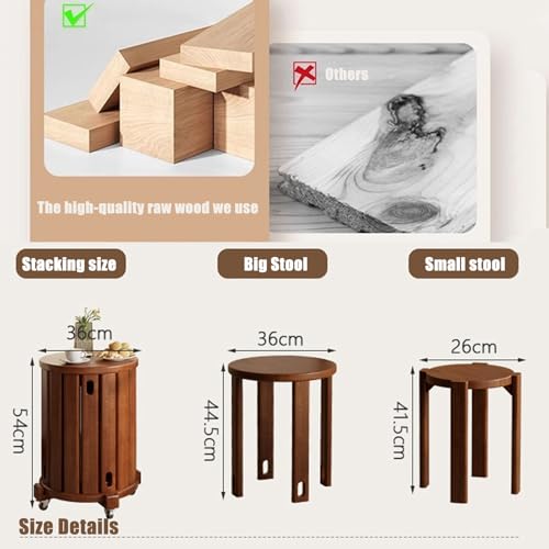 Lot de 4 tabourets empilables multifonctions : gain de place garanti - 2