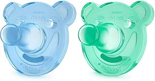 Avent 2 Orthodontic Silicone Soother Soothie 0-3 Months - Colour : Blue and Green
