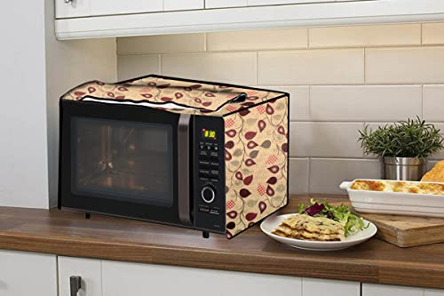 Image of Stylista Microwave Oven Cover for IFB 30 L Convection 30BRC2 Petals Pattern Yellow