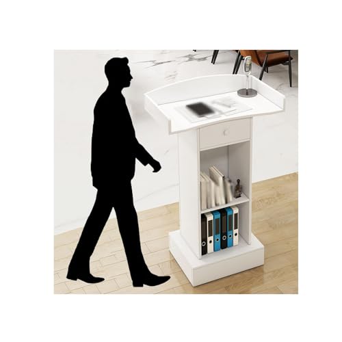 Soporte para púlpito de madera maciza de alta calidad, atril de madera multifunción para recepción de clientes, oficina o iglesia, elegante podio de roble con diseño de escritorio para uso de pie