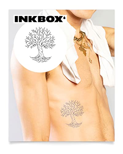 Inkbox Temporary Tattoos, Semi-Permanent Tattoo, One Premium Easy Long Lasting, Water-Resistant Temp Tattoo with For Now Ink – Lasts 1-2 Weeks, Tree of Life, 4 x 4 in