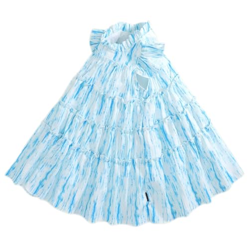 Toddler Summer Princess Party Dress Little Girls Ruffle Sleeve Tiered Sundress Kids Flowy Swing Midi Dresses2