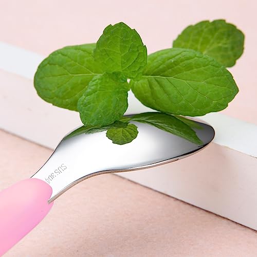 VANRA 2 Pieces Toddler Fork and Spoon Set with Travel Case 18/8 Stainless Steel Toddler Utensils Kids Silverware Children Flatware Child Cutlery Set for School Lunch Box (Pink) - Thumbnail 7
