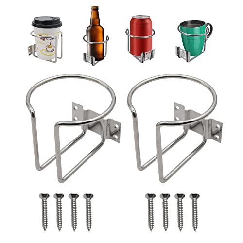 Geloo 2 portavasos Universal de Acero Inoxidable para Barcos, para Barcos, para Barcos, Ricos, Montaje en Pared, latas de Bebidas, Tazas, Botellas, Cerveza