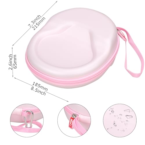 Mchoi Capa rígida compatível com fone de ouvido USB Logitech H390, apenas capa, rosa