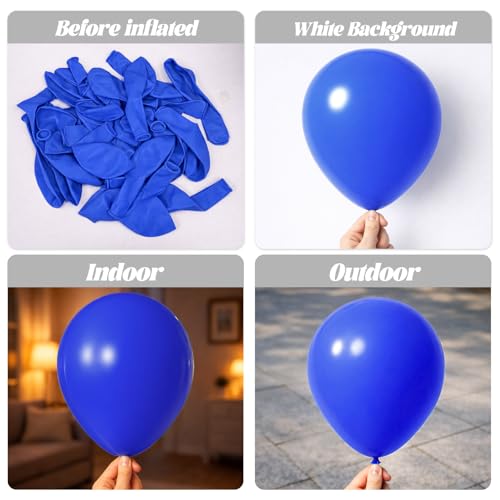 Image of Voircoloria 90pack Blue Balloons Different Size 18 /12 /10 /5 Inch Pastel Green Balloon Garland Arch Kit for Baby Shower,Graduation, Wedding, Birthday, Gender Reveal, New Year Decorations