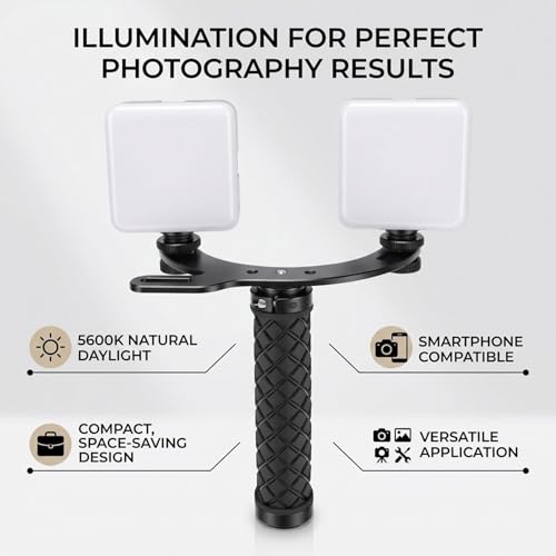 Luz para filmación de vlog con teléfono inteligente Jectse ajustable para tus viajes 3
