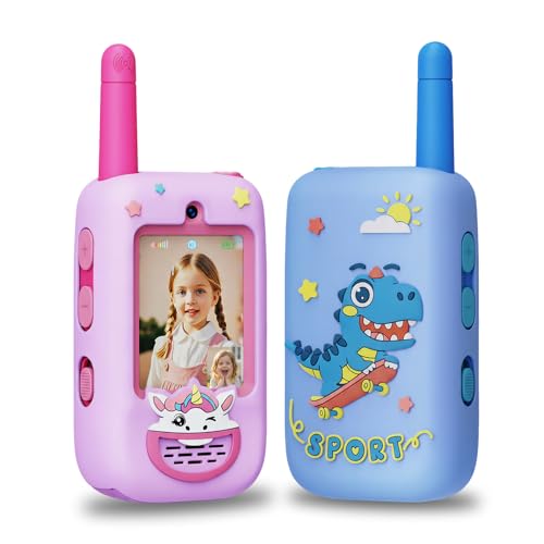 Video Walkie Talkies for Kids, 2 Pack with HD Camera,