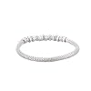 Nine West Women's Silvertone and Crystal Bracelet Rondel Stretch
