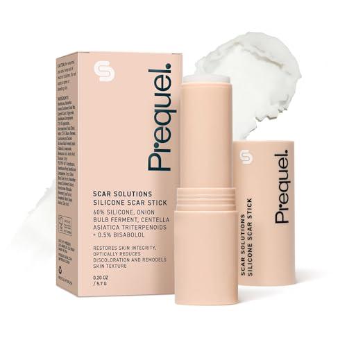 Prequel Skin Scar Solutions 60% Silicone Scar Stick. Thick Solid Velvety Film for Scars. Formula Infused with Centella Asiatica Extracts and Vitamin E. Soothing and Occlusive