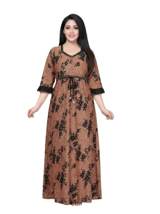 Women Satin Nighty | Stylish Piece Night Gown for Comfortable Sleep & Everyday Use-picture-46