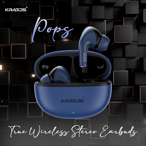 Image of Kratos Pop Ear Buds Wireless with 60H Playtime, Noise Isolation & Clear Calls, Bluetooth Earbuds with Voice Assistant, Ear Buds with Bluetooth V 5.3 & with Type C Fast Charging, IPX4 TWS Earphones