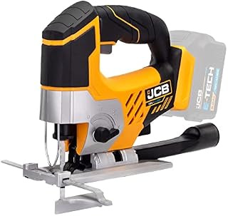 JCB 18V Cordless Jigsaw, Bare Unit, Variable Speed & Adjustable Foot Plate, Tool-Free Blade Changing, Led Light & 4 Stage Pendulum, 3 Year Warranty