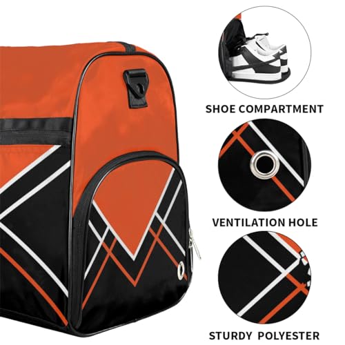 Personalized Cheer Duffel Bag Cheerleader Weekender Overnight Bag Custom Name Team Gift Lightweight Gymnastics Dance Bag Waterproof Sport Gym Travel Collapsible Carry on Tote Bag Black Orange White2