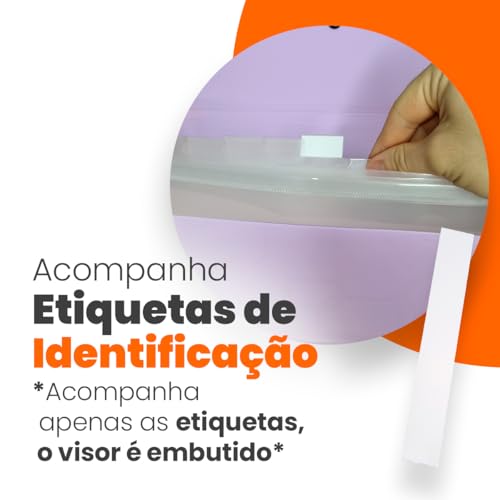 Pasta Sanfonada Plastica A4 12 Divisoes Roxa Dellofine - 01 Unidade, Dello, 6070R.0012, Roxa