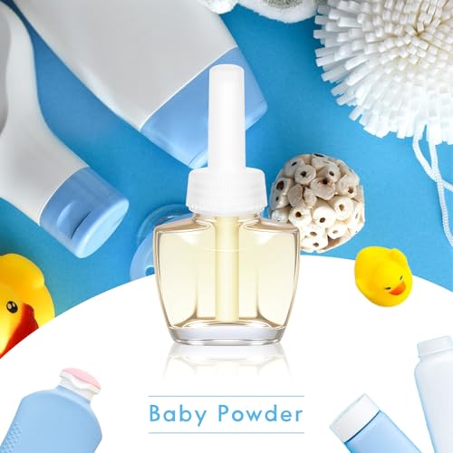 Image of Plug In Air Freshener Refills for Home, 6 Count Plug Refill | Baby Powder Summer Scents for Bathroom & Office, Compatible with Air Wick & Glade